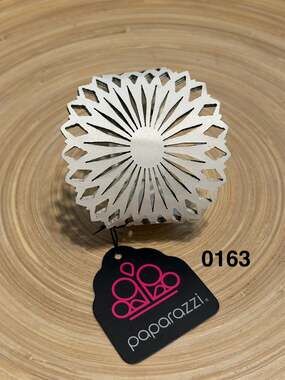 Paparazzi Wildflower Garden White Laser-Cut Faux Leather Wrap Snap Bracelet